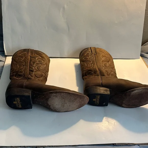 Dan Post Dark Brown Western Boots - Picture 2 of 5